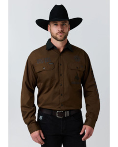Ringers Western: Mens Hawkeye Contrast Collar Full Button Work Shirt