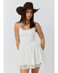 Do Not Remove: Ringers Western: Womans Almost a Cowgirl Shirred Mini Dress