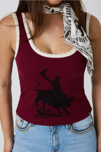 Ringers Western: Womans Ridin' Dirty Rib Scoop Neck Tank