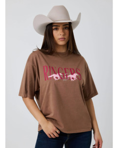 Ringers Western: Woman's Running Herd Oversized Tee