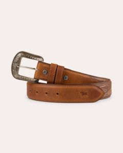 Ringers Western: Sheriff Belt - Brown/Silver
