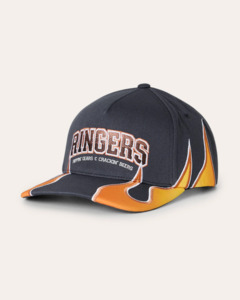 Caps: Ringers Western: Ringers Racing Baseball Cap - Charcoal/Orange