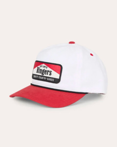 Ringers Western: Rangers Roadhouse Cap - WHITE/RED