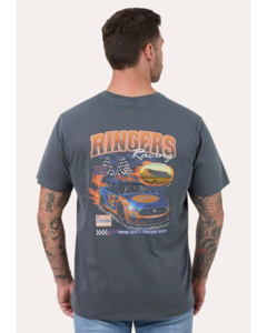 Mens Tees: Ringers Western: Ringers Racing Men's Loose Fit T-Shirt - Washed Black