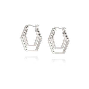 Daisy London: Daisy London Sterling Silver Kamala Huggie Hoop Earring