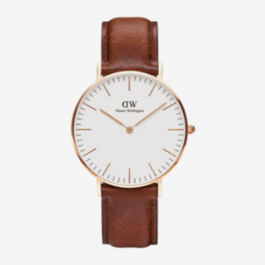 Daniel Wellington: Daniel Wellington 36mm Classic St Mawes Rose Gold Plated White Dial Watch