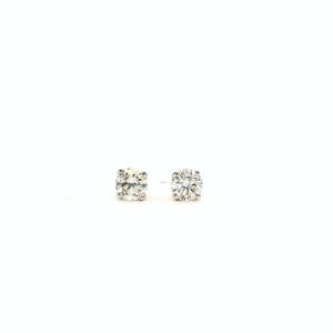 Gold Jewellery: 9ct Yellow Gold Diamond Four Claw Stud Earrings
