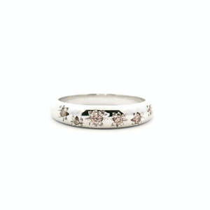 Pink Diamond: Pink Diamond 18k White Gold Star Set Ring