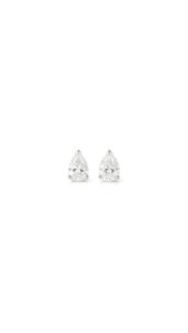 Diamond Jewellery: Diamond Pear Cut Stud Earrings in 14ct White Gold