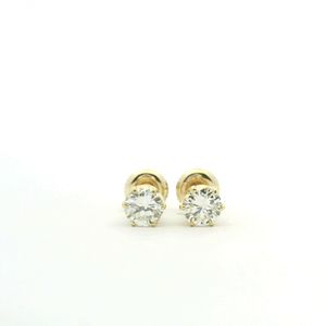 Diamond Jewellery: Diamond 14ct Yellow Gold 1.00ct Stud Earrings