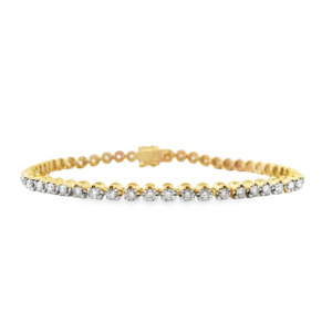Diamond Jewellery: Diamond 9ct Yellow Gold 2.00ct Tennis Bracelet