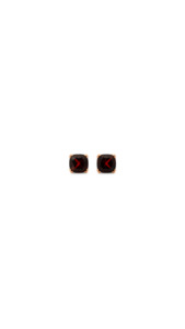 Garnet: Garnet Stud Earrings in 9ct Rose Gold