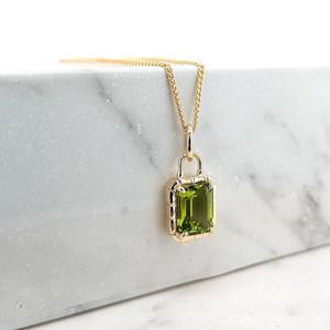Peridot: Peridot 9k Yellow Gold Pendant