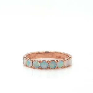 Opal 9k Rose Gold Scallop Set Ring