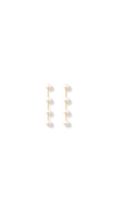 Pearls: Freshwater Pearl Drop Stud Earrings in 9ct Yellow Gold