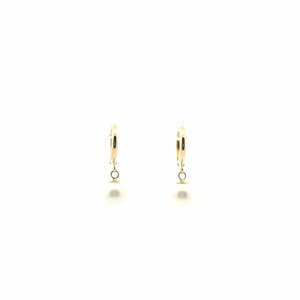 Pearls: Pearl 9ct Yellow Gold Drop Earrings