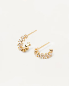 Pd Paola: PD Paola 18ct Gold Plated Evergreen Little Crown Earrings