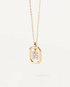 PD Paola 18ct Gold Plated Mini Letter N Necklace