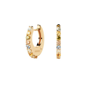 Pd Paola: PD Paola Gold Plated Vivi Hoop Earrings