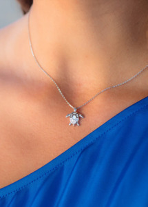 Georgini Sterling Silver Oceans Sea Turtle Mother of Pearl Necklace