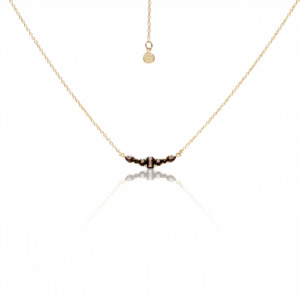 Silk Steel: Silk and Steel Theia Necklace with Multi Shaped Smokey Quartz