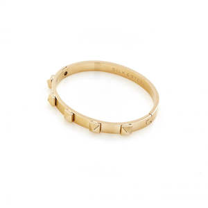 Silk Steel: Silk & Steel Stainless Steel Gold Plated Rock Glam Bangle