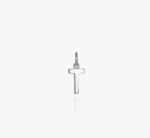 Evolve Sterling Silver Mini Letter 'T' Charm