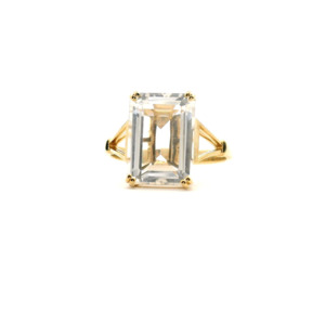 Clear Quartz 9k Yellow Gold Ring