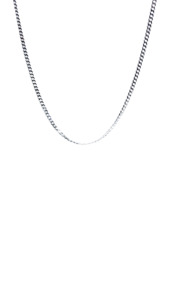 Sterling Silver Flat Bevelled Diamond Cut Curb Chain