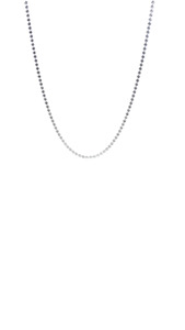 Chain Collier Necklace Pendants: Sterling Silver Round Flat Faceted Poppet Ball Chain