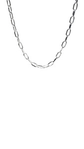 Chain Collier Necklace Pendants: Sterling Silver Long Cable Link Diamond Cut Chain