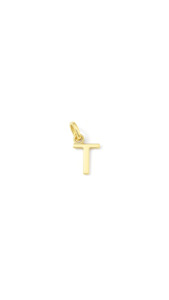 9ct Yellow Gold Mini Initial 'T' Pendant