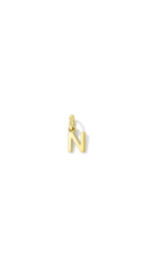 9ct Yellow Gold Mini Initial 'N' Pendant