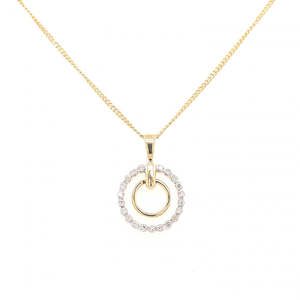 Diamond Pendant 9ct Yellow Gold