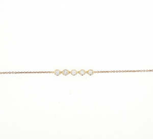 9ct Yellow Gold 0.15ct Round Brilliant Diamond Bracelet