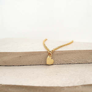Gold Bracelets: 9ct Yellow Gold Childrens Heart Bracelet