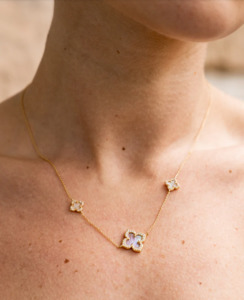 Georgini Gold Plated Sydney Soiree Fairwater Mother of Pearl Deluxe Necklace