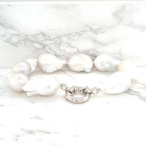 Pearl Bracelets: Sterling Silver Baroque Freshwater Pearl Bracelet