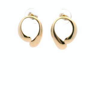 Estate 9ct Yellow Gold Open Circle Stud Earrings