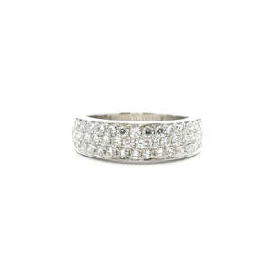 18ct White Gold Pavé Diamond Ring