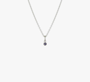 Evolve Sterling Silver September Lolite Birthstone Necklace