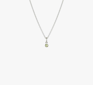 Evolve Sterling Silver Peridot August Birthstone Necklace