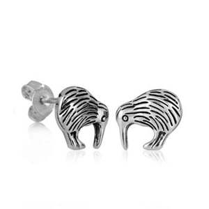 Evolve Sterling Silver Kiwi (NZ Icon) Stud Earrings