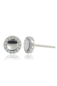 Georgini Sterling Silver Chic Noel High Shine Stud Earrings