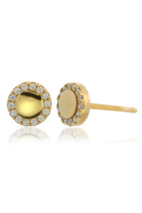 Georgini Earrings: Georgini Gold Plated Chic Noel High Shine Stud Earrings