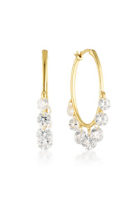 Georgini Earrings: Georgini Gold Plated Mirage Edith Hoop Earrings