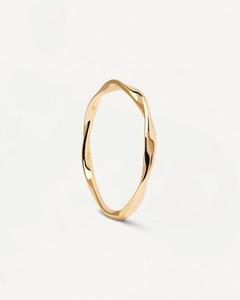 PD Paola Plated Yellow Gold Spiral Ring