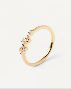 Pd Paola Rings: PD Paola 18ct Gold Plated Evergreen Prince Ring