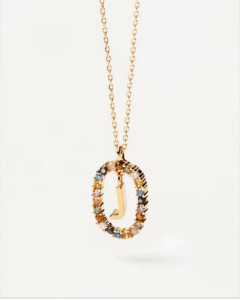 PD Paola 18ct Gold Plated Letter J Necklace 50cm