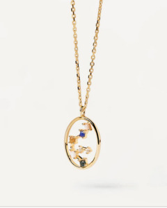 PD Paola 18ct Gold Plated Aquarius Zodiac Necklace 50cm